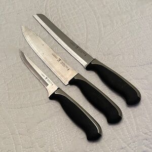 Set of 3 J.A. HENCKELS International Fine Edge Synergy Stainless Steel Knives
